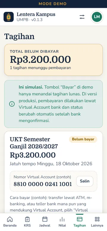 Tagihan UKT
