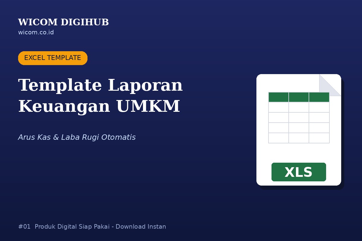 Template Laporan Keuangan UMKM (Arus Kas & Laba Rugi Otomatis)