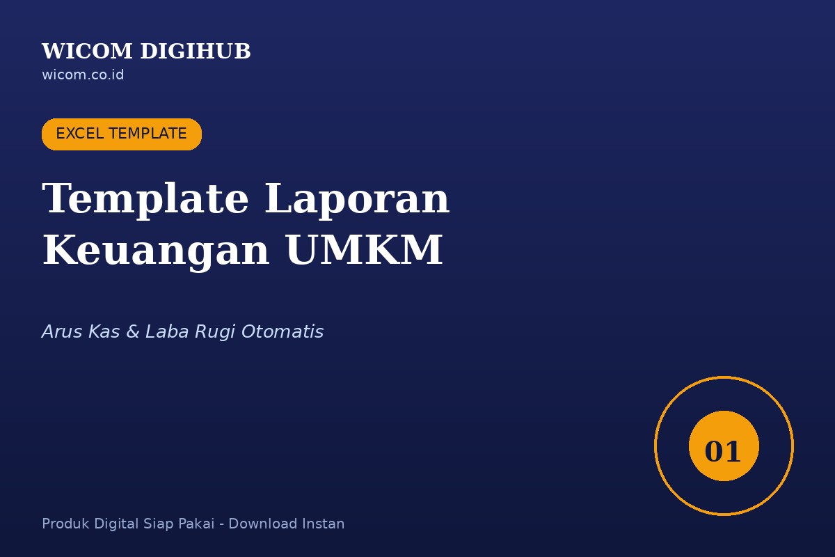 Template Laporan Keuangan UMKM (Arus Kas & Laba Rugi Otomatis)