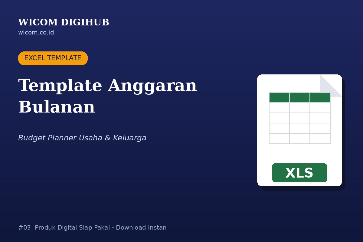 Template Anggaran Bulanan (Budget Planner Usaha & Keluarga)