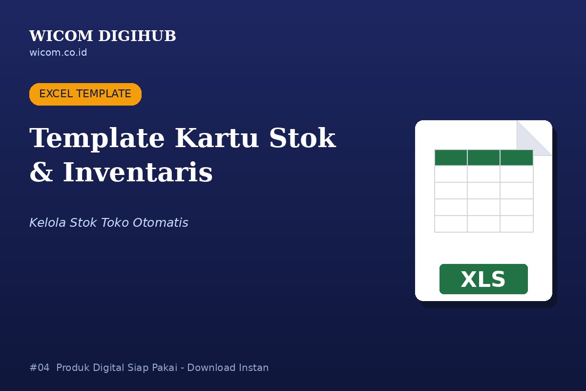 Template Kartu Stok & Inventaris (Kelola Stok Toko Otomatis)