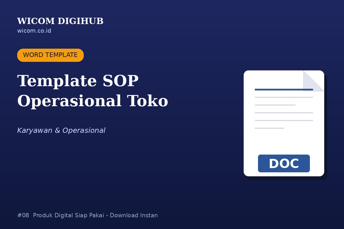 Template SOP Operasional Toko (Karyawan & Operasional)