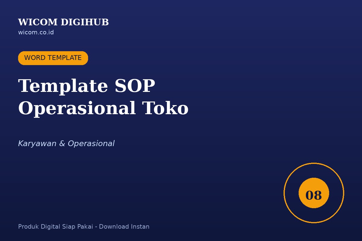 Template SOP Operasional Toko (Karyawan & Operasional)