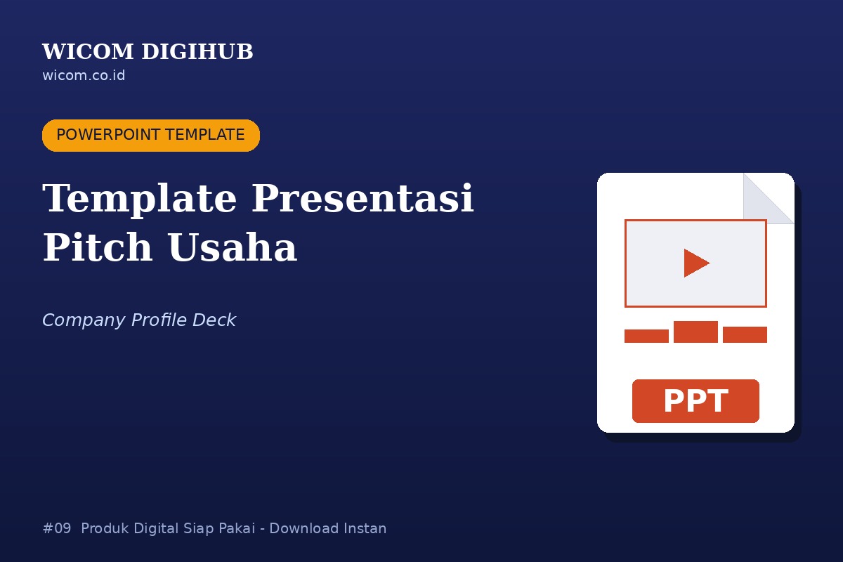 Template Presentasi Pitch Usaha (Siap Pakai)