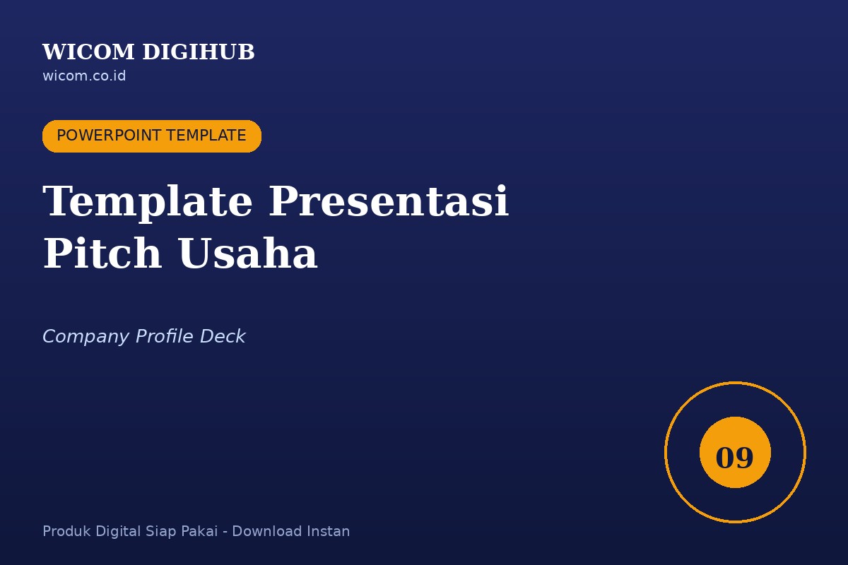 Template Presentasi Pitch Usaha (Siap Pakai)