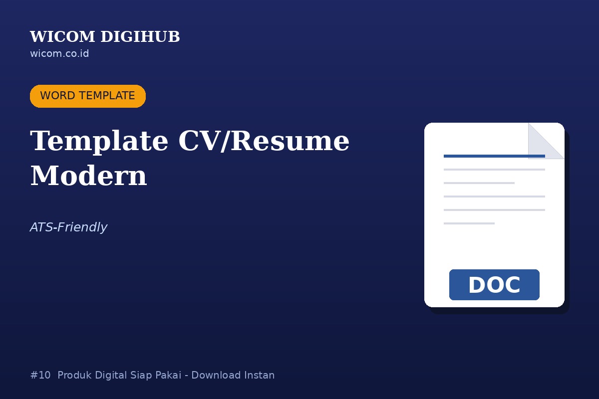 Template CV / Resume Modern (ATS-Friendly)