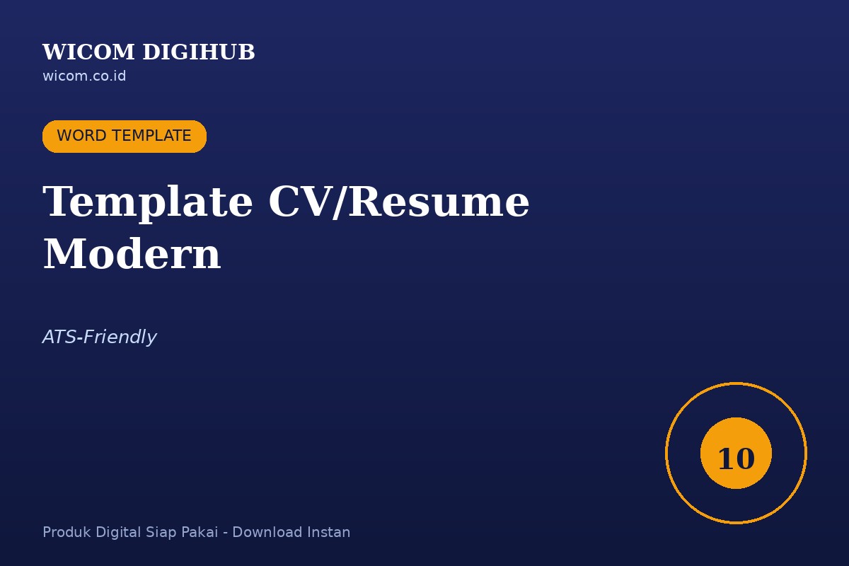 Template CV / Resume Modern (ATS-Friendly)