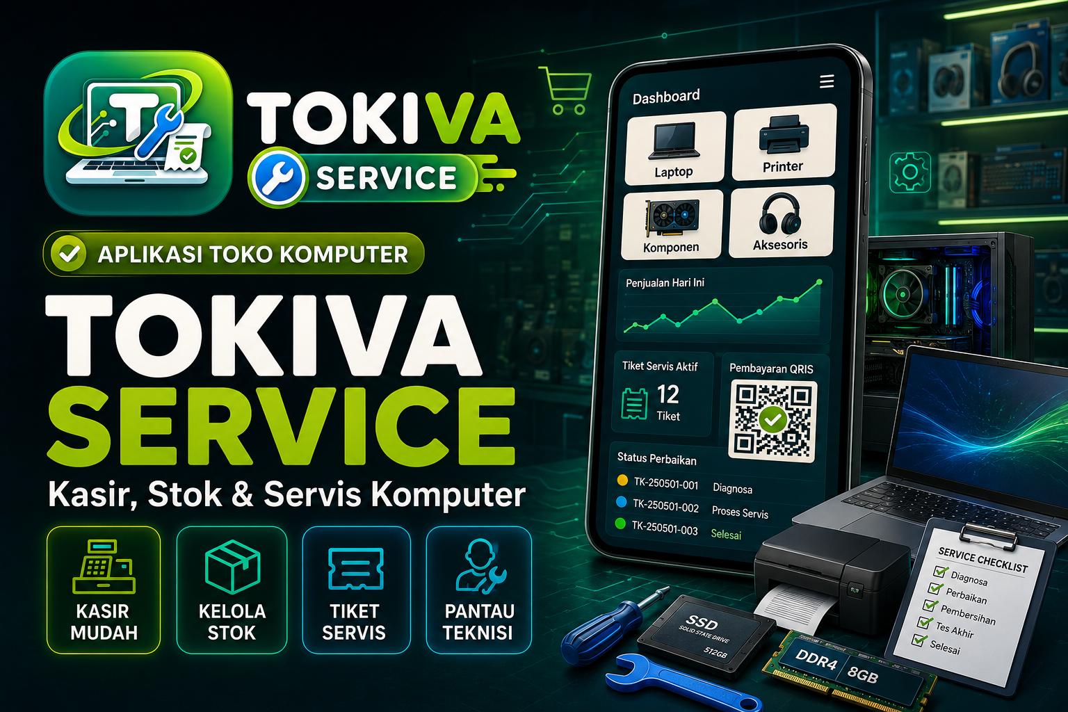 Tokiva Servis — Lisensi Sekali Bayar