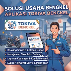 Tokiva Bengkel - Aplikasi Kasir & Servis Bengkel Motor Mobil