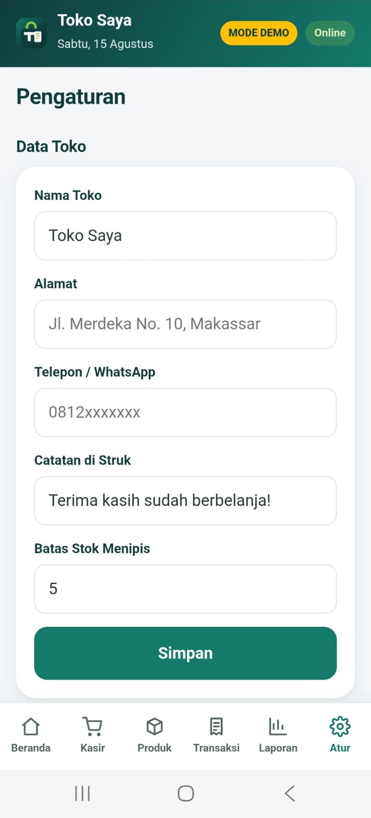 Tokiva LITE — Aplikasi Kasir Offline (Sekali Bayar) - Image 3