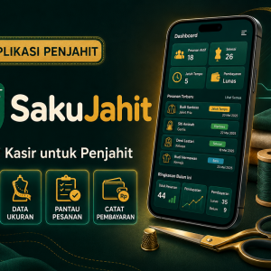 SakuJahit β Aplikasi Manajemen Usaha Jahit (Sekali Bayar)