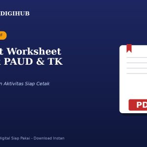 Paket Worksheet Belajar Anak PAUD & TK - 19 Halaman Aktivitas (PDF Digital)