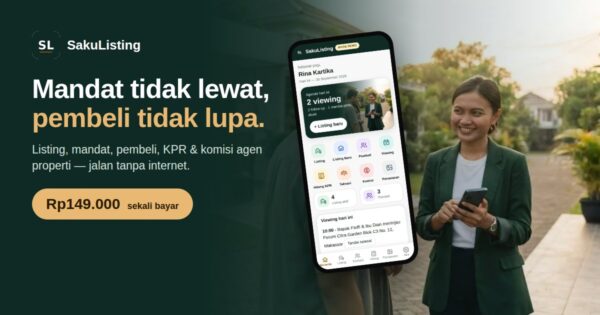 SakuListing – aplikasi listing, mandat, dan pembeli untuk agen properti