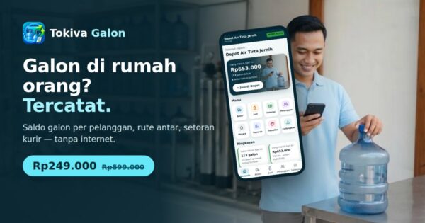 Tokiva Galon — aplikasi depot air isi ulang sekali bayar