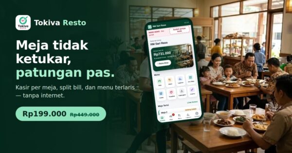 Tokiva Resto — aplikasi kasir meja dan split bill sekali bayar