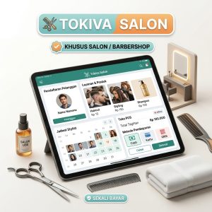 Tokiva Salon — Aplikasi Kasir & Komisi Kapster (Sekali Bayar)
