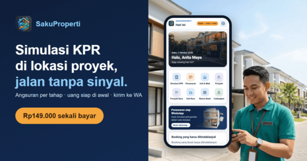 SakuProperti: aplikasi simulasi KPR yang jalan tanpa sinyal, Rp149.000 sekali bayar